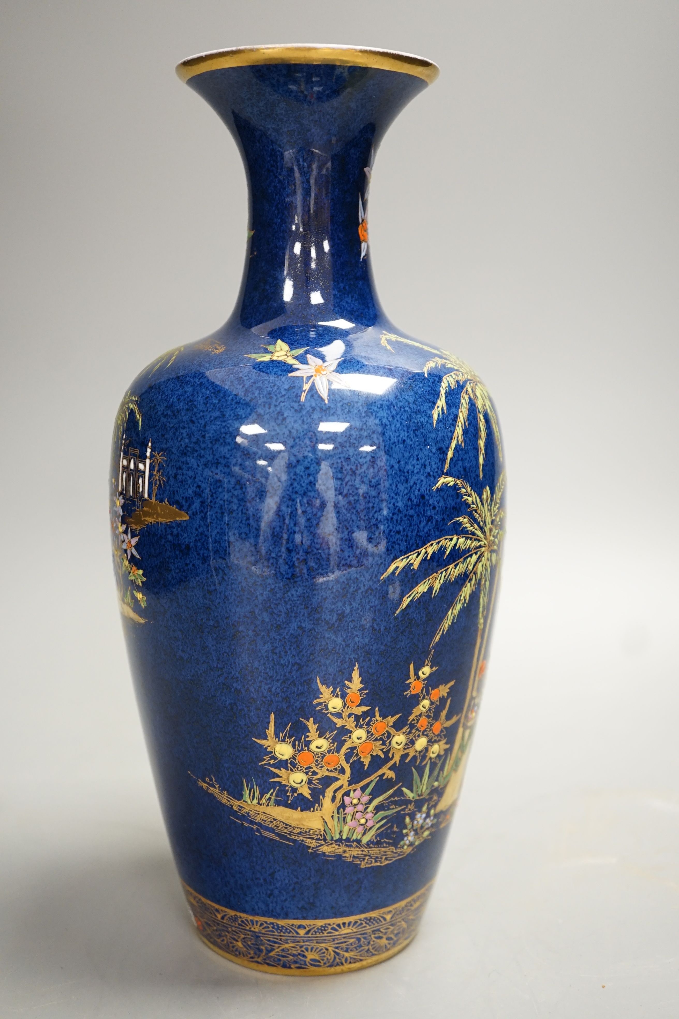 A Carlton ware Persian pattern vase - 26.5cm tall